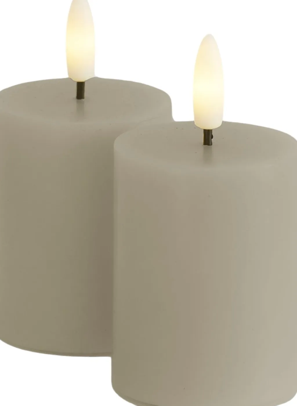 Sirius Stearinlys|Led Stearinlys > Sille Bloklys LED 2 stk. Ø5/H6,5 cm,