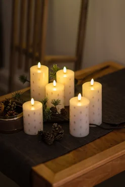 Sirius Stearinlys|Led Stearinlys > Sille Bloklys LED Genopladelig 3 stk. Ø7,5 cm,