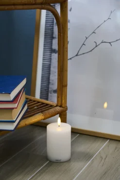 Sille Exclusive Bloklys LED H, Hvid Stearinlys|Led Stearinlys