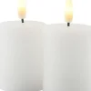 New Sille Exclusive Bloklys Mini LED 2 stk. H6,5 cm, Hvid Stearinlys|Led Stearinlys
