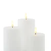 Sirius Stearinlys|Led Stearinlys > Sille Exclusive Bloklys LED 3 stk. Ø7,5 cm, Hvid