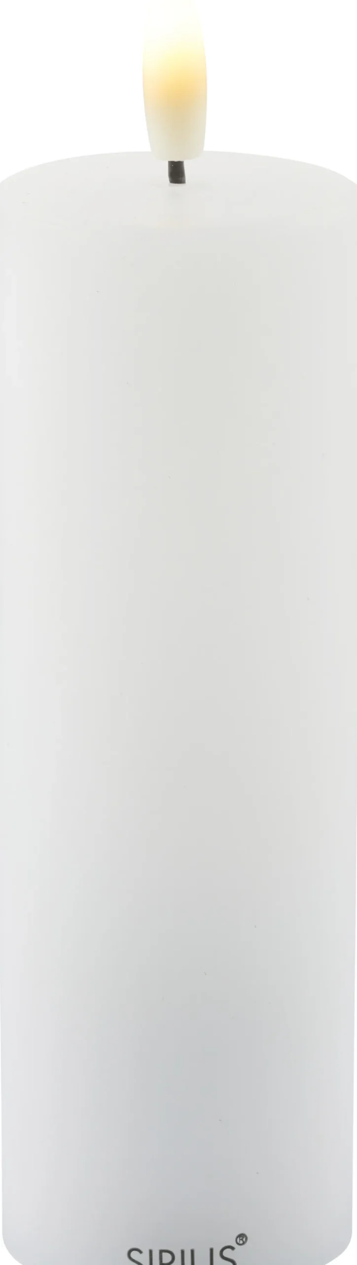 Sirius Stearinlys|Led Stearinlys > Sille Exclusive Bloklys LED Ø5 cm/H15 cm, Hvid