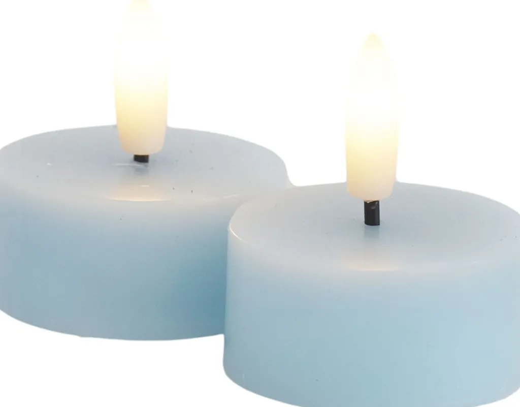 Discount Sille Fyrfadslys LED 2 stk. Ø4,5/H2,2 cm, Stearinlys|Led Stearinlys