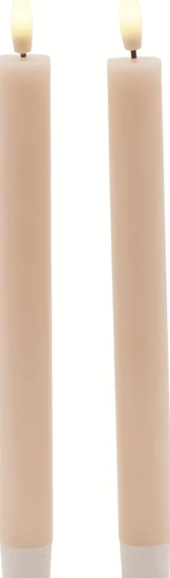 Outlet Sille Kronelys LED 2 stk. Ø2/H25 cm, Stearinlys|Led Stearinlys