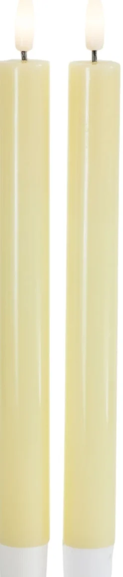 Outlet Sille Kronelys LED 2 stk. Ø2/H25 cm, Stearinlys|Led Stearinlys