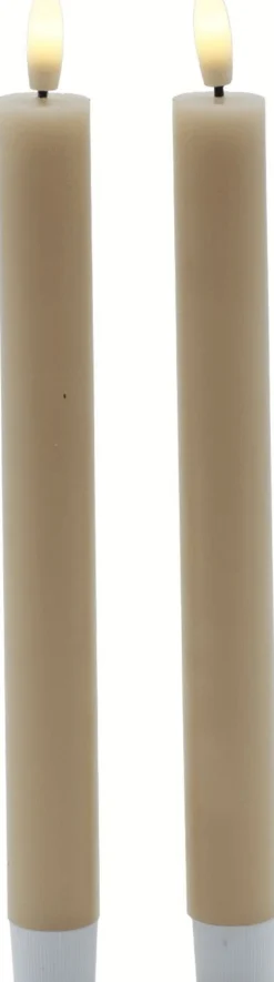 Hot Sille Kronelys LED 2 stk. ?2/H25 cm, Stearinlys|Led Stearinlys