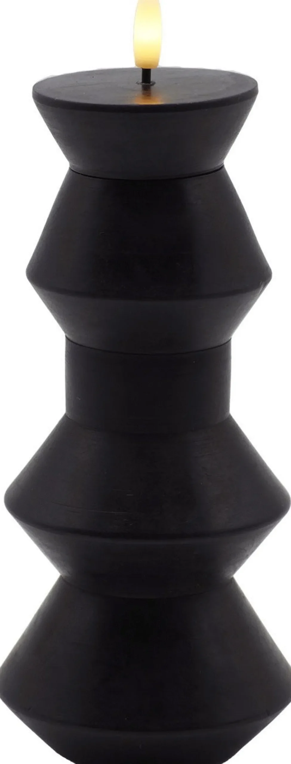 Sirius Stearinlys|Led Stearinlys > Sille Nordic Sculpture Bloklys Geometri LED ?9,2/H20,3 cm,