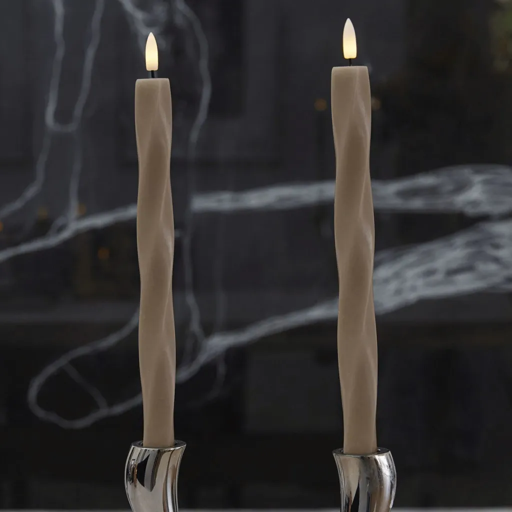 Discount Sille Nordic Sculpture Kronelys Twist LED 2 stk. ?2,4/H26 cm, Stearinlys|Led Stearinlys