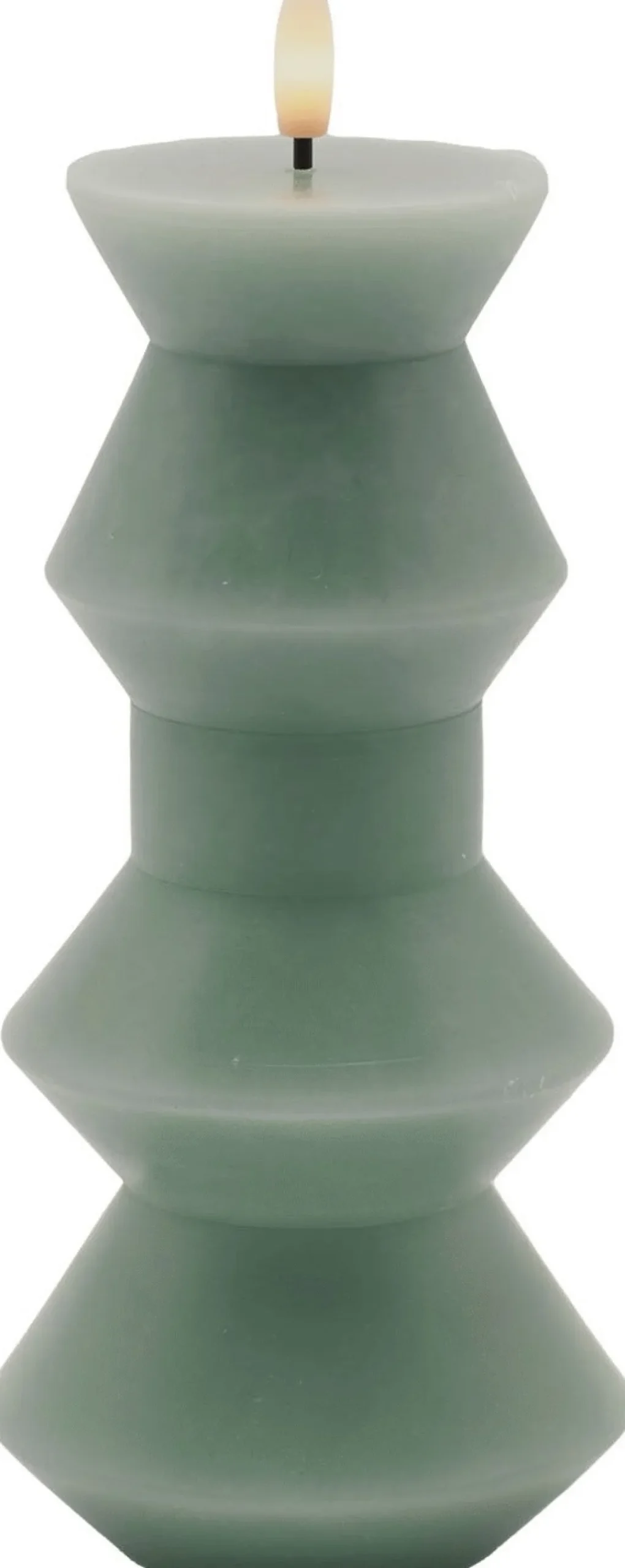 Sille Nordic Sculpture Bloklys Geometri LED Ø9,2/H20,3 cm, Stearinlys|Led Stearinlys