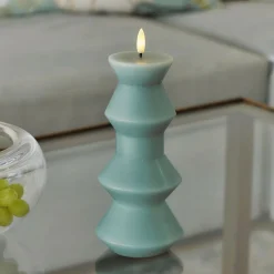 Sille Nordic Sculpture Bloklys Geometri LED Ø9,2/H20,3 cm, Stearinlys|Led Stearinlys