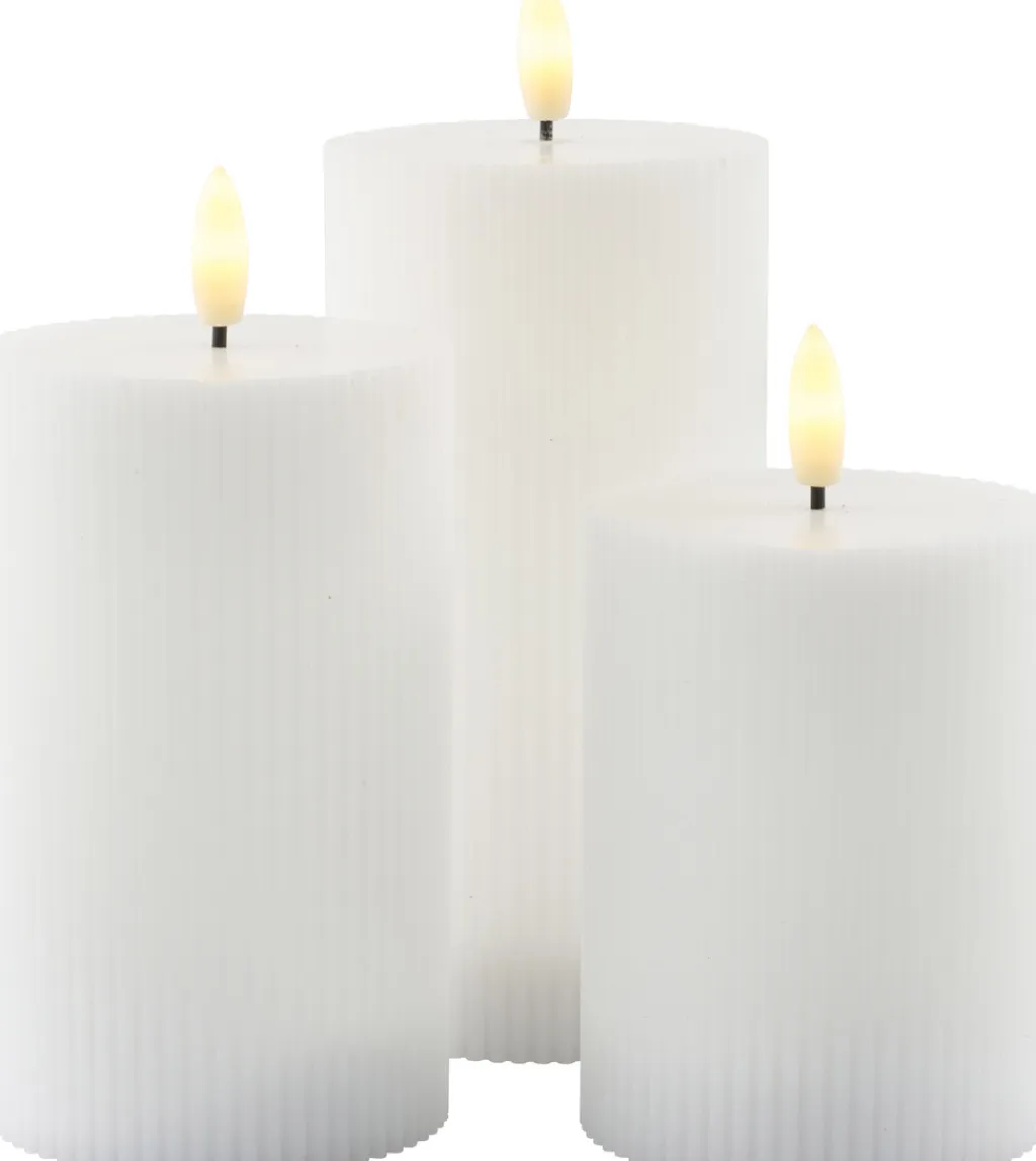 Sirius Stearinlys|Led Stearinlys > Smilla Bloklys LED Genopladelig , Hvid