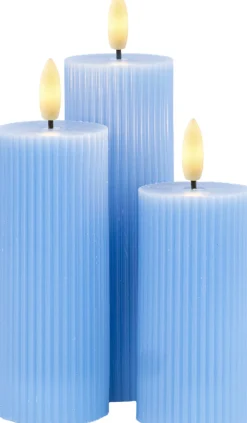 Discount Smilla Genopladeligt Bloklys LED 3 stk D5 cm, Stearinlys|Led Stearinlys
