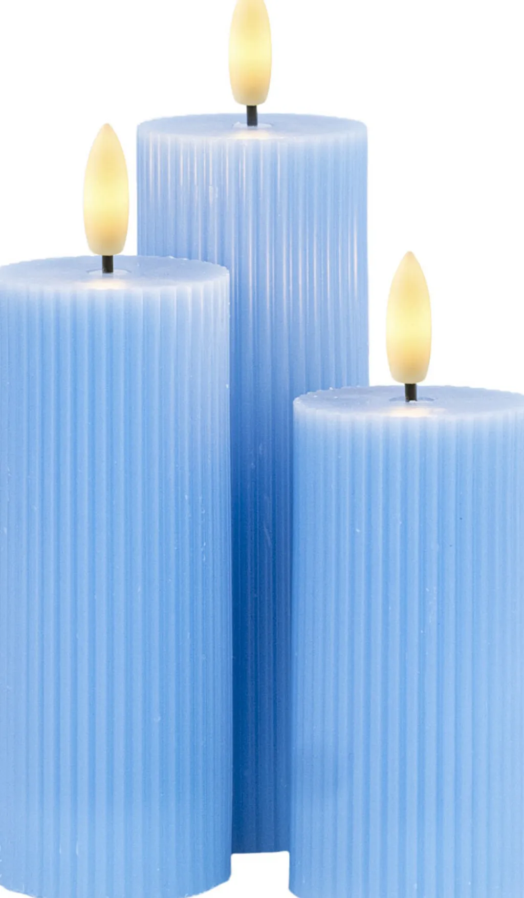 Discount Smilla Genopladeligt Bloklys LED 3 stk D5 cm, Stearinlys|Led Stearinlys