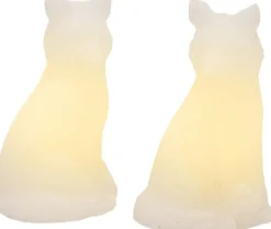 Clearance Sirius Edda Lysdekoration Ræv LED 2 stk. H12,4 cm, Hvid