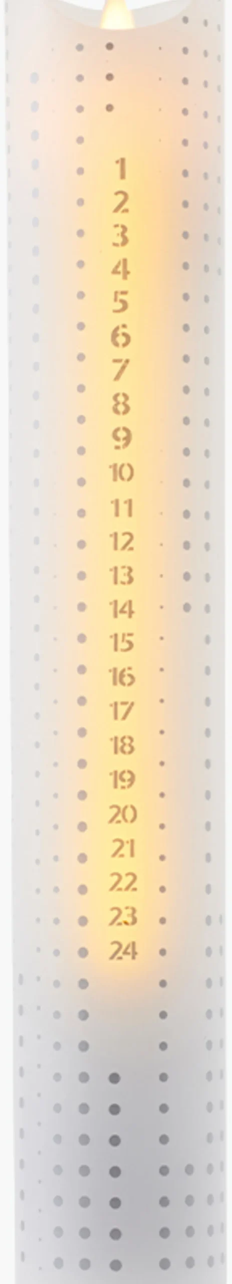 Best Sirius Sara Kalenderlys LED Ø5 cm, Sølv Dots