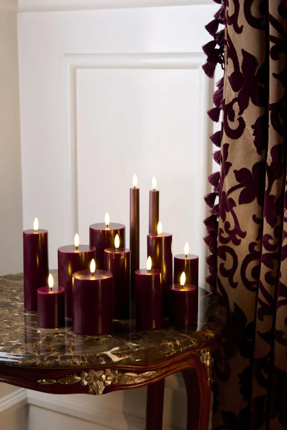 Clearance Sirius Sille Bloklys LED Genopladelig , Bordeaux