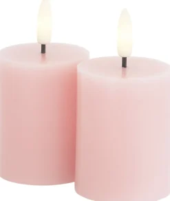 Best Sirius Sille Bloklys LED 2 stk. Ø5/H6,5 cm, Light Pink