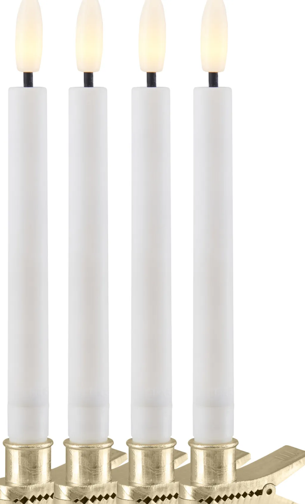 Sirius Stearinlys|Led Stearinlys > Sille Juletræslys LED 4 stk. H12 cm, Hvid