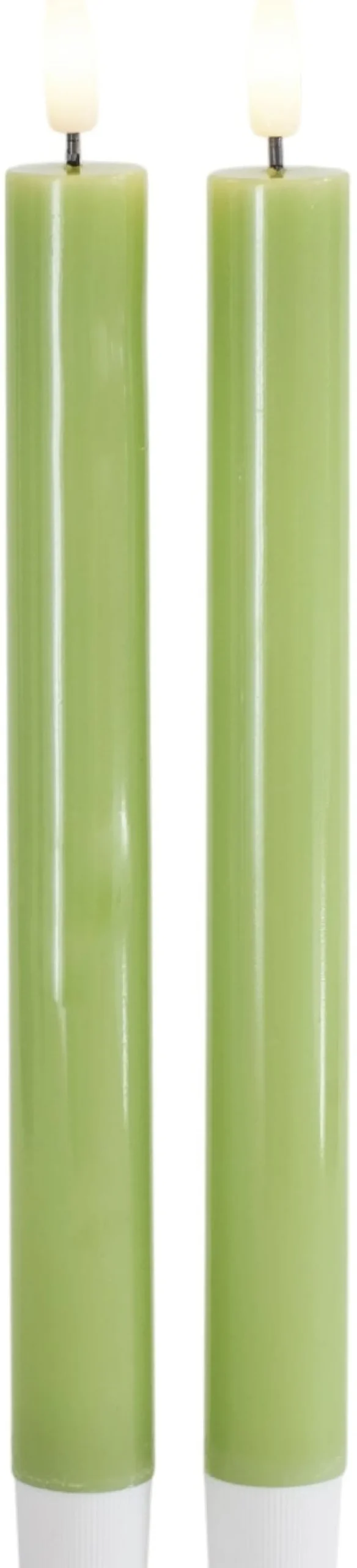 New Sirius Sille Kronelys LED 2 stk. Ø2/H25 cm, Spring Green
