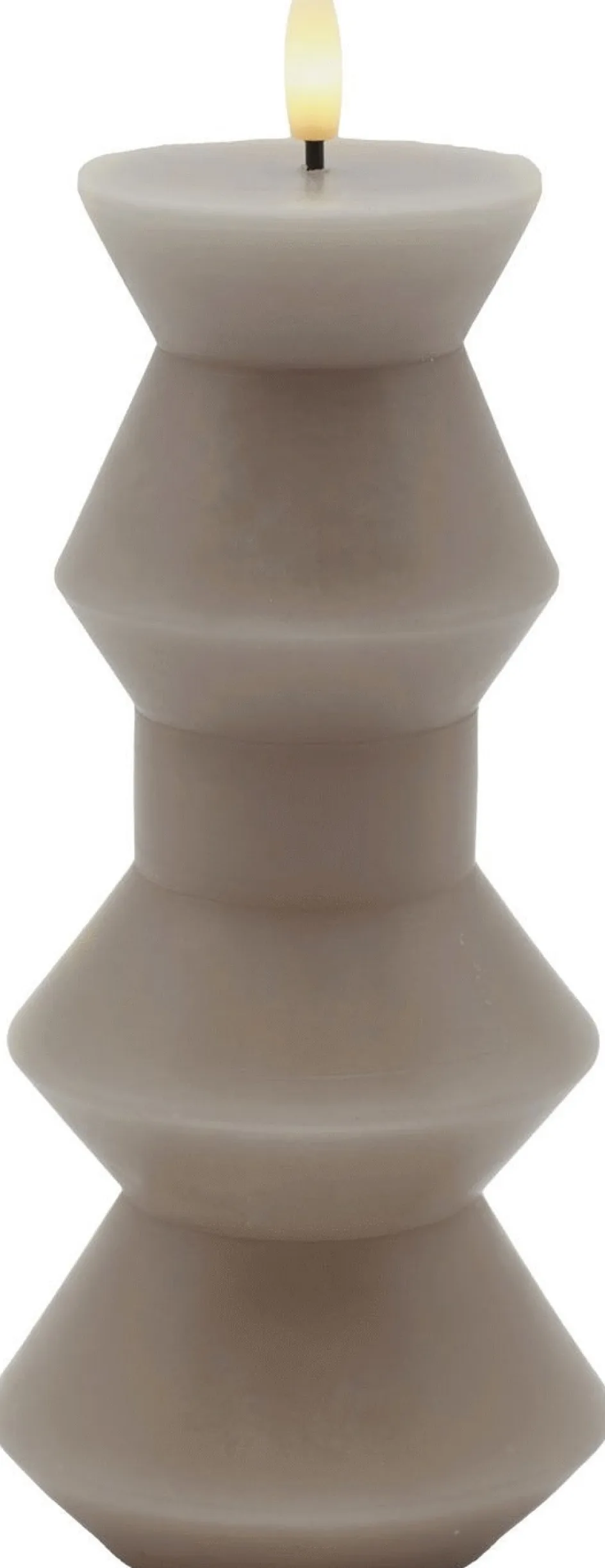 New Sirius Sille Nordic Sculpture Bloklys Geometri LED Ø9,2/H20,3 cm, Varm Grå