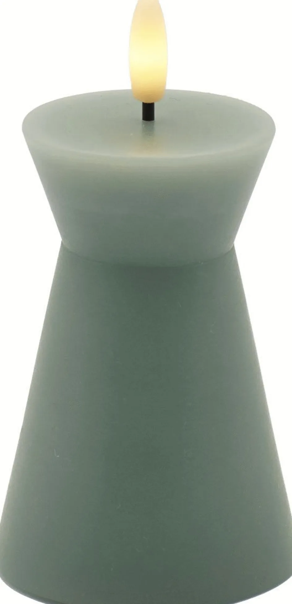 Outlet Sirius Sille Nordic Sculpture Bloklys Kegle LED Ø6,7/H10 cm, Sandgrøn