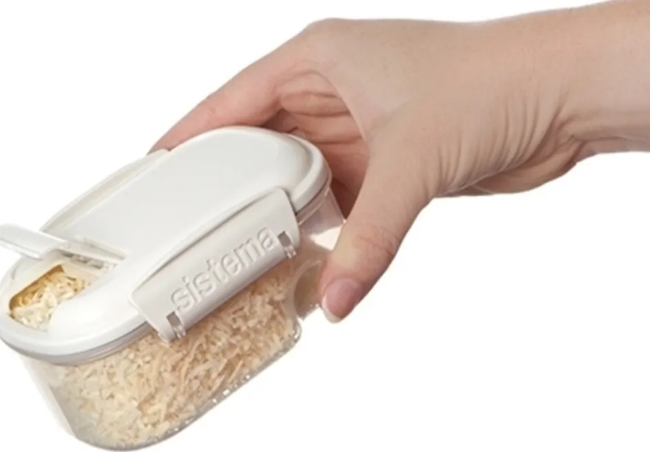 Best Sistema Bake It Opbevaringsboks m. Fliplåg 285 ml, Hvid