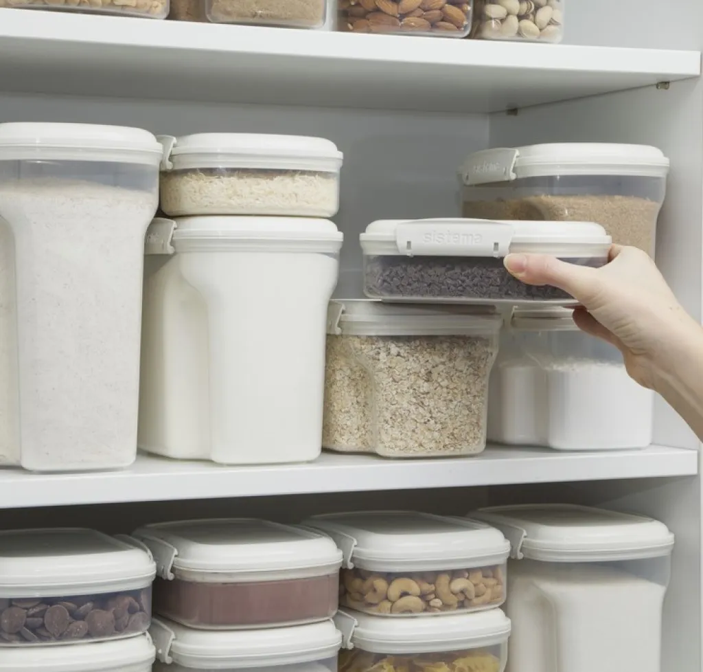 Sistema Opbevaring Til Køkkenet|Madopbevaring > Bake It Opbevaringsboks , Hvid