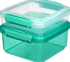 Sistema Opbevaring Til Køkkenet|Madkasser Og -Poser > Klip It Madkasse 2 stk, Minty Teal