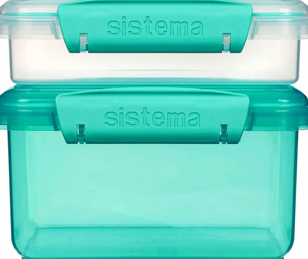Sistema Opbevaring Til Køkkenet|Madkasser Og -Poser > Klip It Madkasse 2 stk, Minty Teal