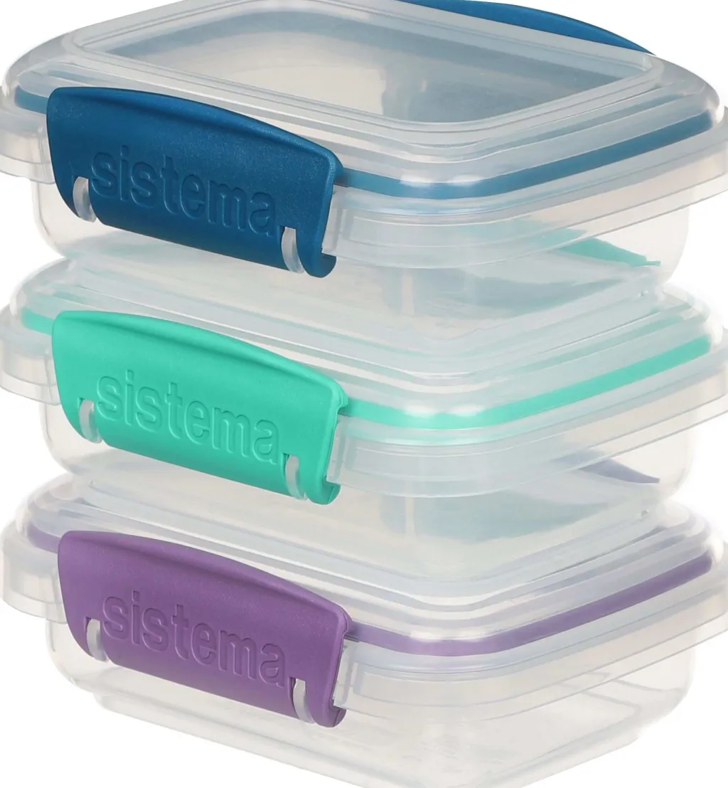 Klip It Opbevaringsboks , Ocean Blue/Minty Teal/Misty Purple Opbevaring Til Køkkenet|Madopbevaring