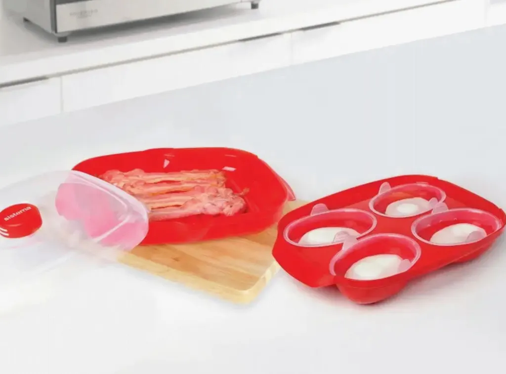 Sistema Madlavning I Mikrobølgeovn > Microwave Bacon & Egg, Rød