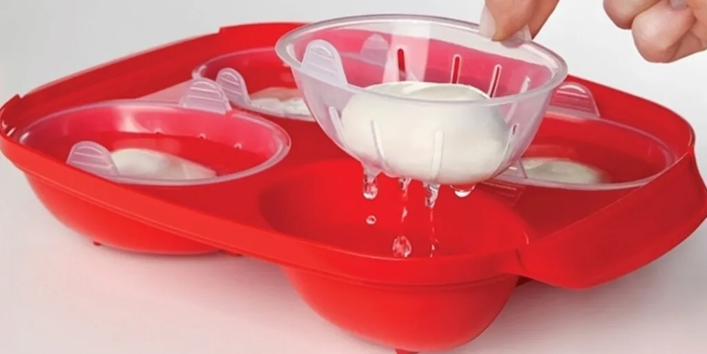 Outlet Microwave Egg Poacher, Rød Madlavning I Mikrobølgeovn