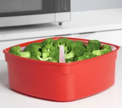 Sistema Madlavning I Mikrobølgeovn > Microwave Steamer 3,2 L, Rød