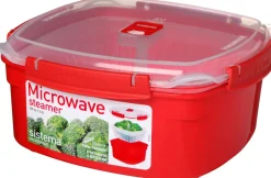 Sistema Madlavning I Mikrobølgeovn > Microwave Steamer 3,2 L, Rød