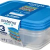 Nest It Meal Prep Opbevaringsboks 3 stk. 1,5 L, Marine Blue Opbevaring Til Køkkenet|Madopbevaring