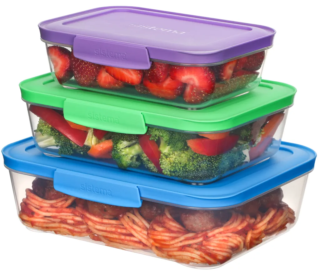 Sale Nest It Meal Prep Opbevaringsbokse 3 stk, Multifarvet Opbevaring Til Køkkenet|Madopbevaring