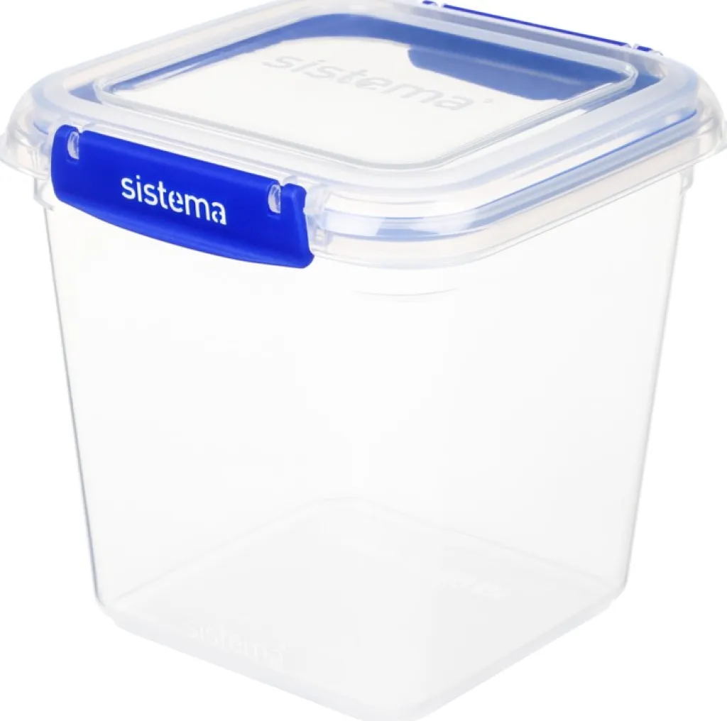 Sistema Opbevaring Til Køkkenet|Madopbevaring > Square Klip It Plus Opbevaringsboks 2,2 L, Blå