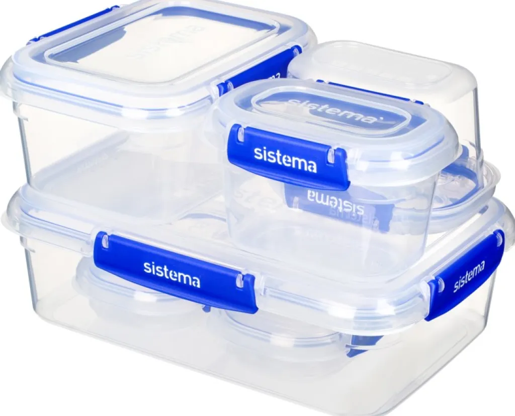 New Starter Klip It Plus Opbevaringsboks 6 stk, Blå Opbevaring Til Køkkenet|Madopbevaring