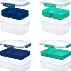 Sale Sistema Stax Madkasse 4 stk, Minty Teal/Ocean Blue