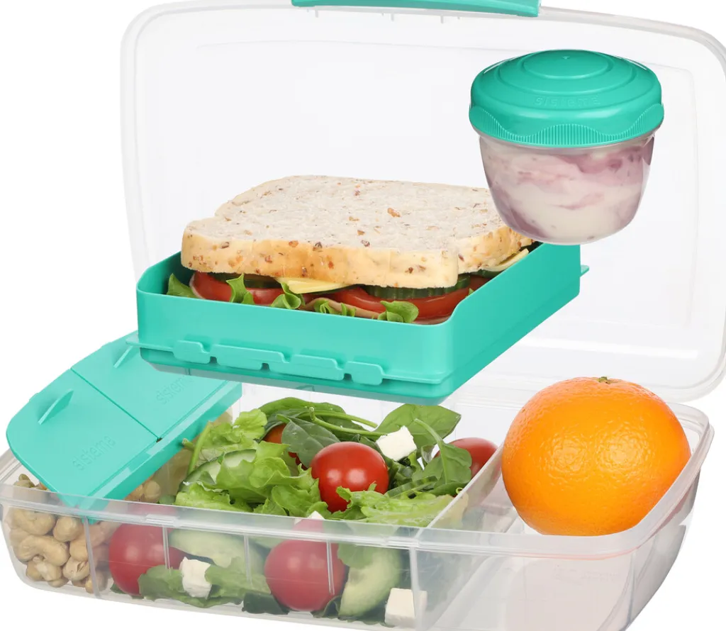 Sistema Opbevaring Til Køkkenet|Madkasser Og -Poser > To Go Bento Madkasse , Minty Teal