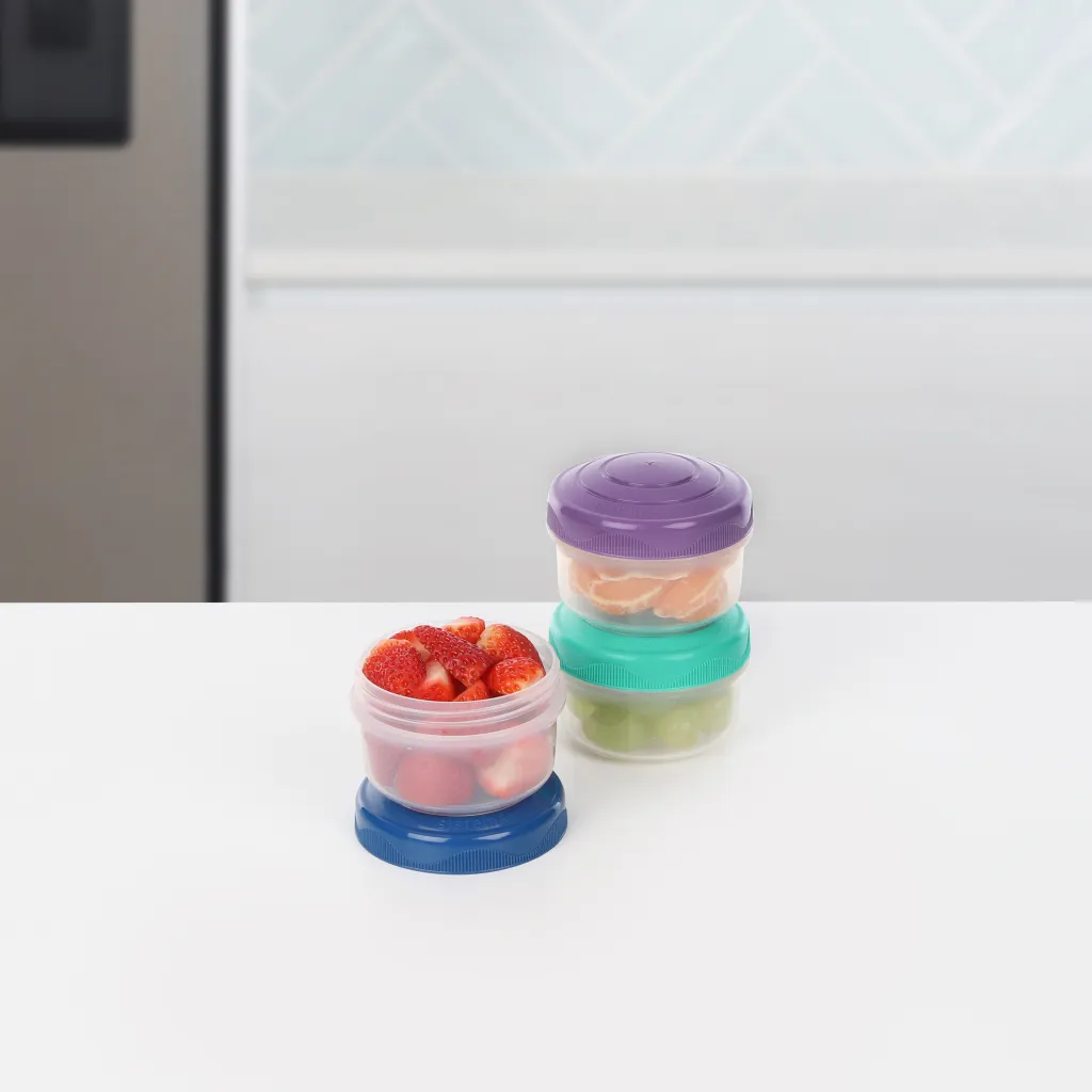 Clearance To Go Mini Bites 3 stk. 130 ml, Minty Teal Opbevaring Til Køkkenet|Madkasser Og -Poser