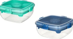 Clearance Sistema To Go Salatboks 2 stk. 1,1 L , Ocean Blue/Minty Teal