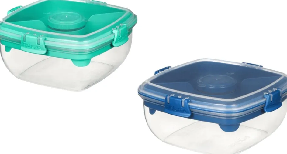 Clearance Sistema To Go Salatboks 2 stk. 1,1 L , Ocean Blue/Minty Teal
