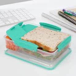 Best To Go Snack Attack Duo Madkasse 975 ml, Minty Teal Opbevaring Til Køkkenet|Madkasser Og -Poser