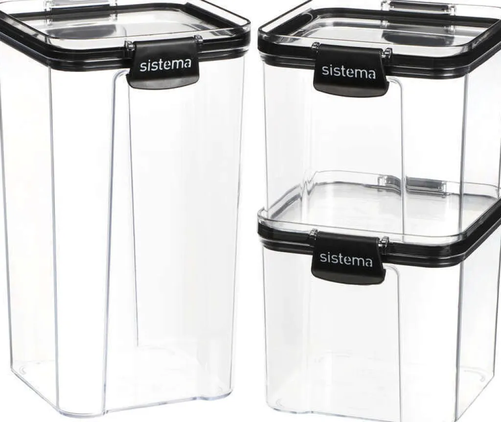 Sistema Opbevaring Til Køkkenet|Madopbevaring > Ultra Pantry Sampak 3 stk, Sort