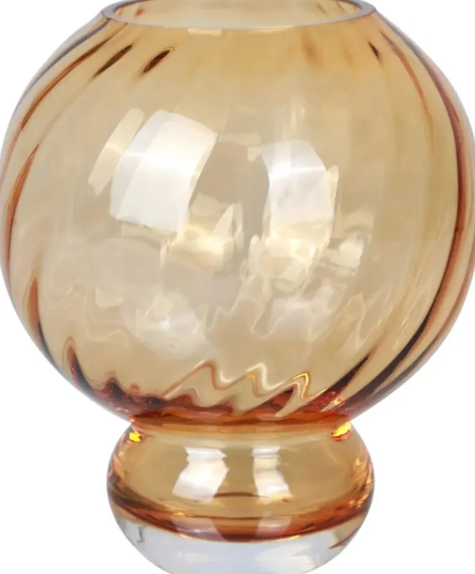 Hot Specktrum Meadow Swirl Vase H, Amber