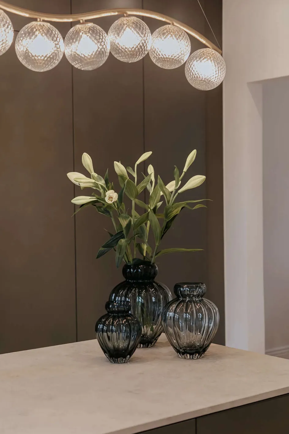 Clearance Specktrum Audrey Vase H, Petrol Blue
