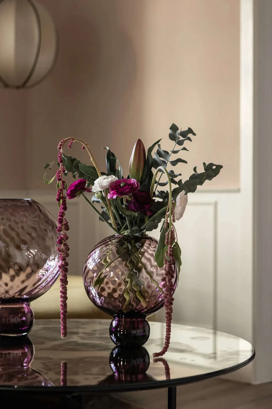 Clearance Specktrum Meadow Swirl Vase H, Plum