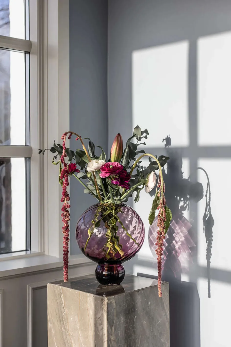 Outlet Specktrum Meadow Swirl Vase H, Plum