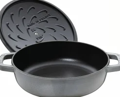 Clearance Staub Braisers Chistera Sautepande 28 cm, Grafitgrå